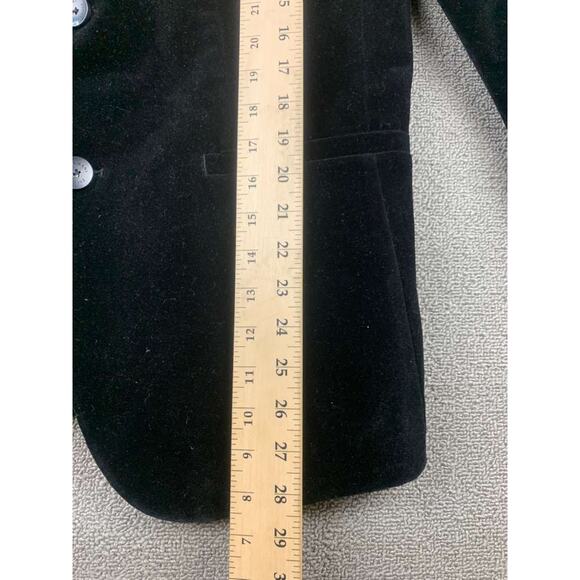 Armani Exchange Blazer Men 42 Black Velvet Satin Lapel Two Button Lined Trim - Picture 6 of 10